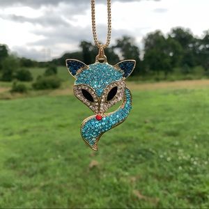 Sparkly Fox Necklace